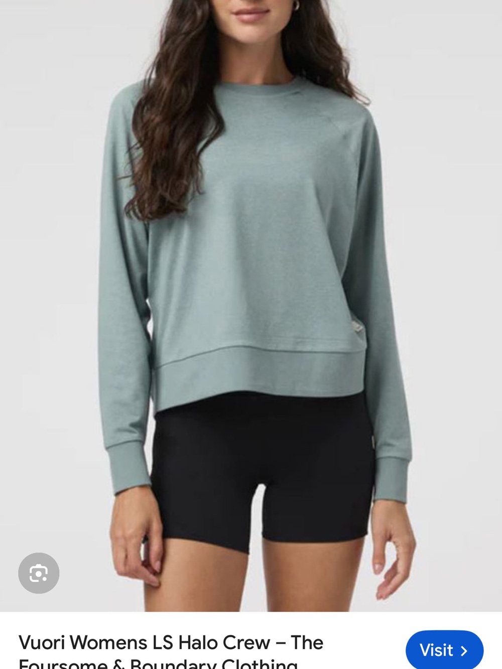 Vuori Women's Halo Crew Sweatshirt in Sage